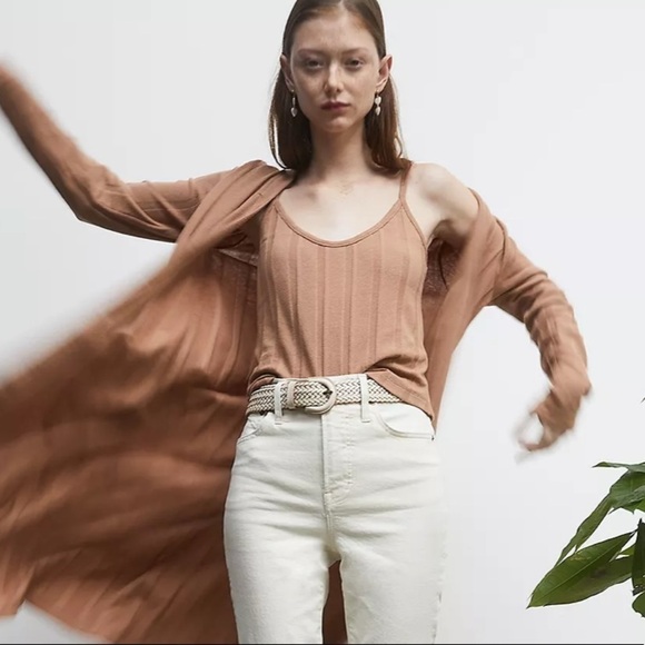 Madewell Tops - Madewell ribbed sweater knit anytime cami too faded earth brown